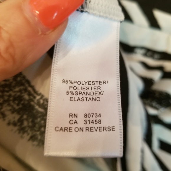 BCBGMaxazria - geometric embellished top zebra print - Picture 3 of 4